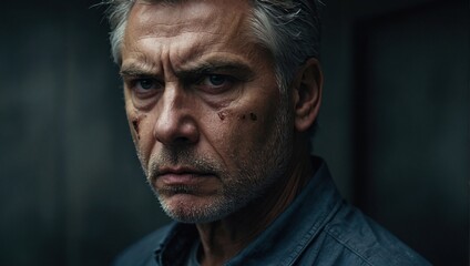 Obraz premium Abstract Portrait of Emotional Conflict