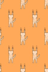 seamless pattern with cats