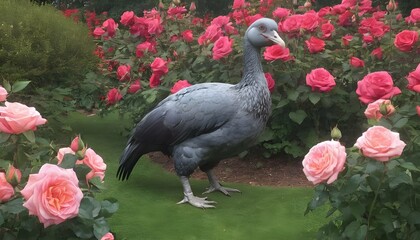 A Dodo Bird In A Garden Of Giant Roses  3
