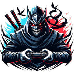 Ninja mascot logo Creative Ninja emblem design concept	