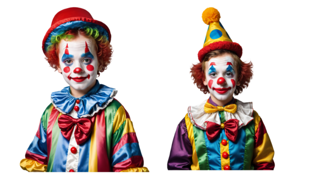 Entertainer Clown circus man on transparent background