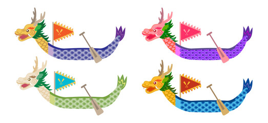Colorful Dragon Boat element