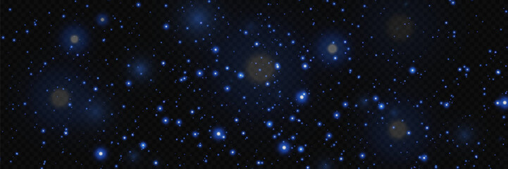 Fototapeta premium Glowing magic dust, dusty shine. Flying particles of light. Flare light effect.