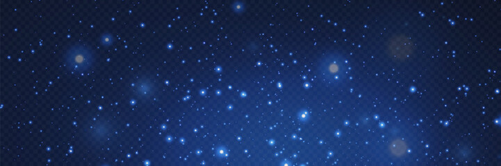 Obraz premium Glowing magic dust, dusty shine. Flying particles of light. Flare light effect.