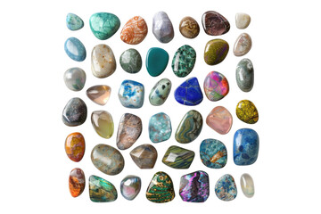 All made with precious stones isolated on transparent background