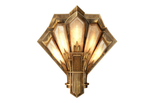 recommend clip art: Art deco sconce fixture isolated on transparent background