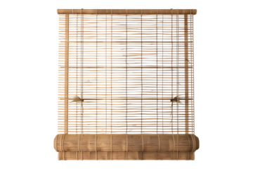 Bamboo blinds or shades isolated on transparent background