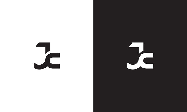 JC logo, monogram unique logo, black and white logo, premium elegant logo, letter JC Vector minimalist