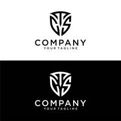TCS Shield Lettermark Logo Vecttor.