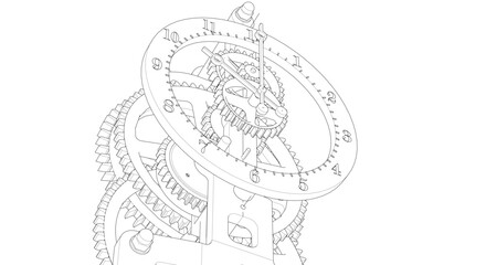 Obraz premium clock graphic symbol 3d illustration 