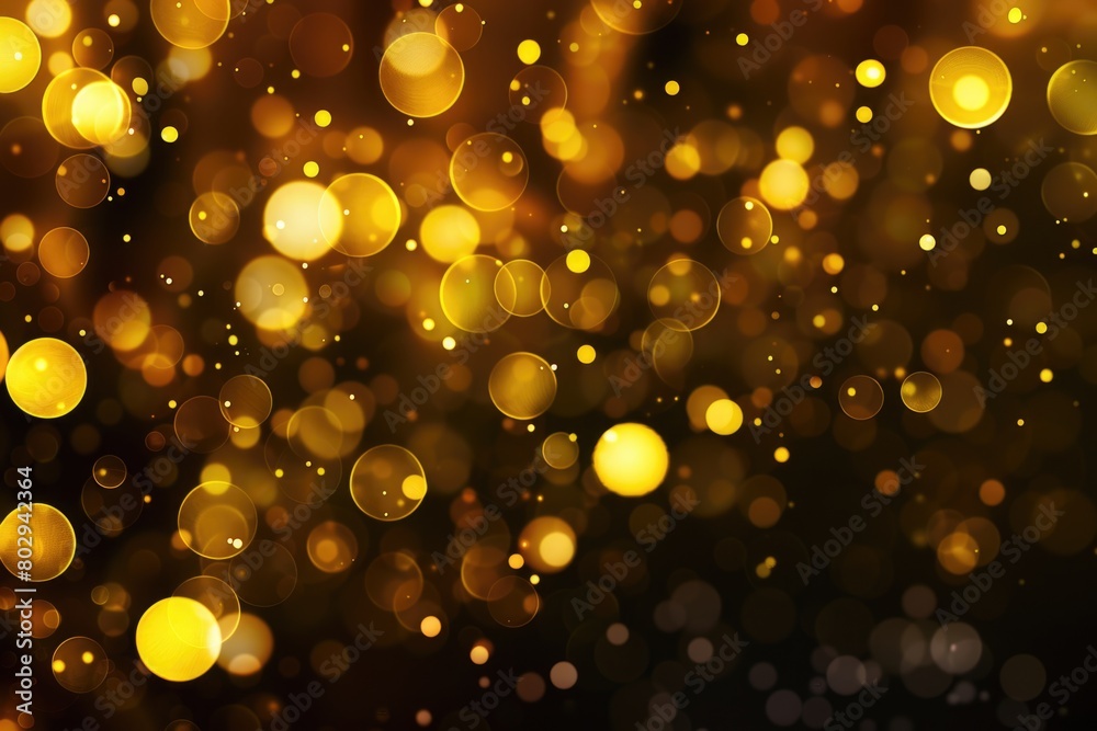 Poster A captivating image of glowing lights suspended in the air. Perfect for adding a magical touch to any project