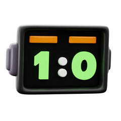 sport competition stadium score monitor board 3d icon illustration render design