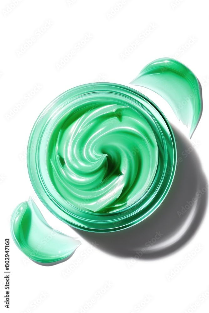 Poster close up of a bowl filled with green liquid, perfect for science or laboratory concepts