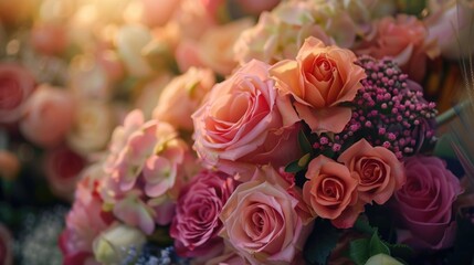 Vibrant bouquet of flowers, perfect for spring designs