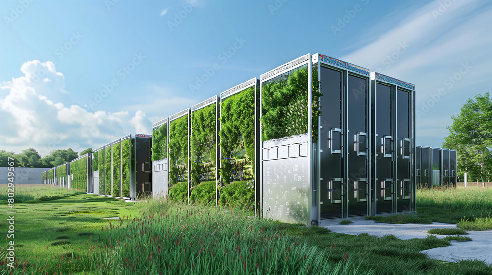 Poster a modular green data center that can be deployed in remote areas.