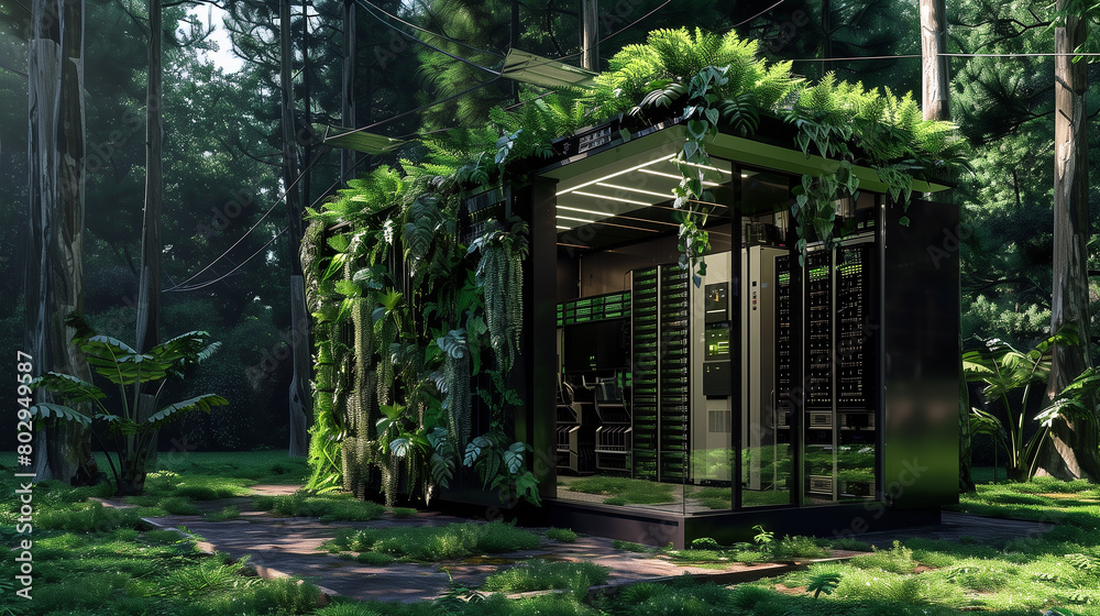 Poster a modular green data center that can be deployed in remote areas.