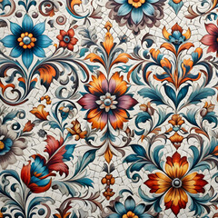 seamless pattern with flowers