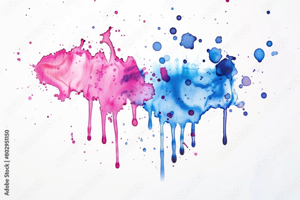 Poster a painting with three different colors of paint. suitable for art projects