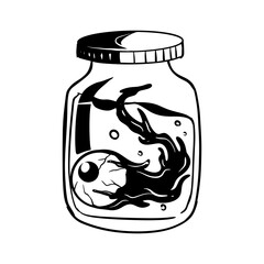 eyes haunt ghost wild monochrome illustration vintage  graphic flat icon logo halloween design art