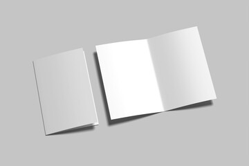 A5 Bifold Brochure Blank Mockup