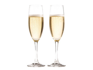a pair of champagne glasses