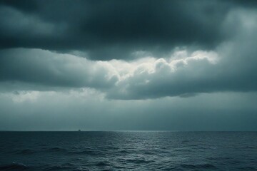 storm clouds over sea