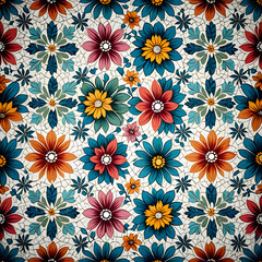 seamless pattern with flowers
