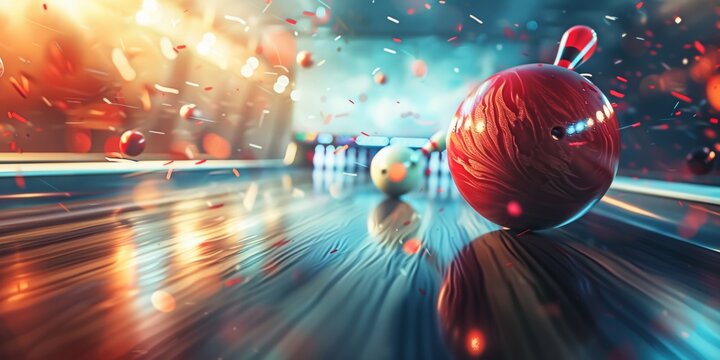 The background is completely mix coler with no texture and the Bowling is in the right hand side