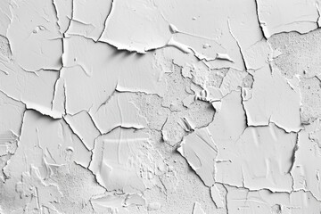 A white wall with peeling paint, suitable for background or texture use