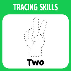 Tracing a two hand sign
