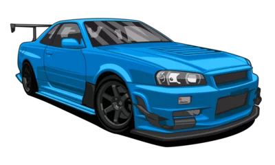 Fototapeten japanese sport car illustration design © Wisnu Bayu Aji