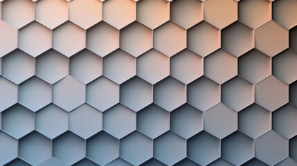 Fototapeta premium Seamless hexagonal texture on a contemporary wall, showcasing geometric design
