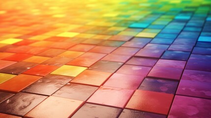 Abstract background, bright rainbow colors.