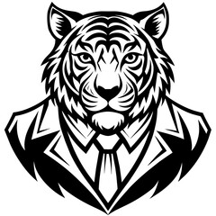 Fototapeta premium Lion silhouette logo icon vector illustration. 