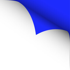 Blue page with bent corner.