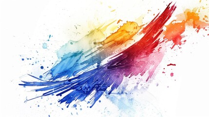 Vibrant watercolor painting of a bird on a white background. Ideal for nature and wildlife themes