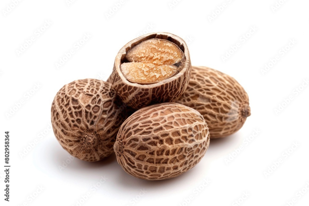 Poster a group of nuts sitting on top of each other. perfect for food and nutrition concepts