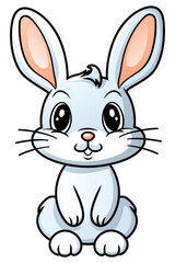 PNG  Rabbit outline cartoon animal.