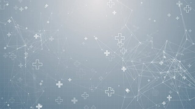 Medical health business corporate particles digital technology clean presentation background loop