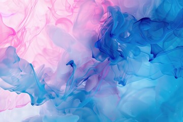 Close up of blue and pink liquid, suitable for various design projects
