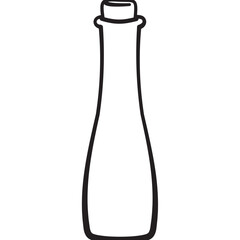 slim glass bottle outline