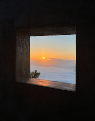 Enchanting Sunrise and Sea of Mist Atop Gunung Silipat in Aiyoeweng, Betong, Thailand.