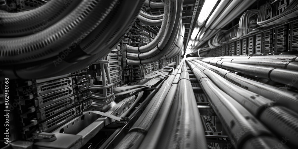 Poster an interconnected network of pipes. suitable for industrial concepts