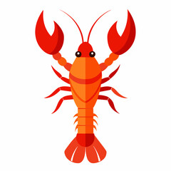 Lobster vector clipart art illustration, solid white background (3)