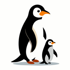 Obraz premium Penguin vector art illustration (8)