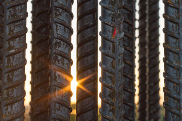 Close-up rebar for building construction