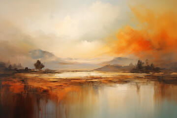 An abstract oil painting of landscape. Art painting, canvas, wall art, modern artwork, paint strokes, knife painting, large stroke painting, mural, wall art, oil painting, oil paint.