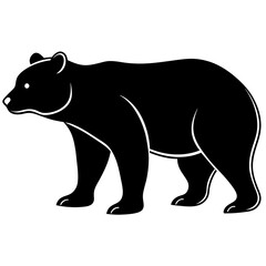 silhouette of a polar bear