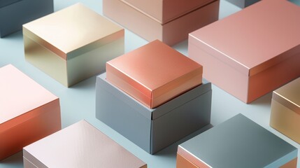 Pastel Colored Gift Boxes in Soft Lighting