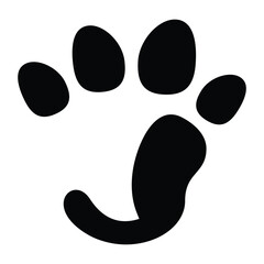 J letter paw pet logo template